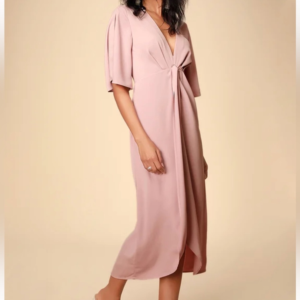 Lulus Light Pink Midi Dress - XS